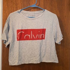 Calvin Klein crop T shirt